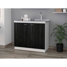 Laundry & Utility Room Remodel Sale You'll Love | Wayfair Storing Pots And Pans, Kitchen Sink Cabinet, Kitchen Base Cabinets, Double Door Design, Stainless Steel Countertops, Vanity Base