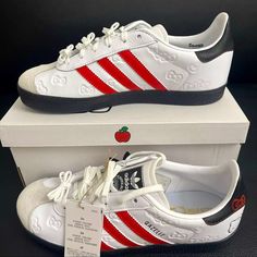 Send Offers. I May Accept. Brand New Never Worn Or Tried On 100% Authentic Straight From Adidas Fast Shipping Shoes Hello Kitty, Wishlist 2024, Adidas White, Adidas Gazelle, Adidas Samba, White Adidas, Adidas Shoes, Kids Shoes, Kids Shop