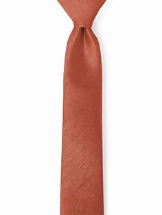 Custom Skinny Neck Ties Add A Pop Of Color To Business Or Formal Wear. The Colors Match Dessy's Bridesmaid Dresses And Wedding Accessories In Dupioni, For The Perfectly Matched Wedding Party. From The Dessy Group. Shown In Burnt Orange. Dessy Bridesmaid Dresses, Tie Matching, Stunning Bridesmaid Dresses, Formal Accessories, After Six, 2022 Wedding, Wedding Palette, Orange Wedding, Elegant Man