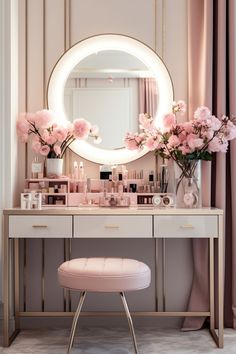 beauty room beauty room design beauty salon interior bedroom ideas baddie apartment ideas bedroom girly apartment décor girly apartment ideas girly apartment aesthetic Pink And Beige Bedroom, Simple Wardrobe Design, Glam Beauty Room, Glam Bathroom Ideas, Bedroom Dresser Styling, Room Swing, Bedroom Dressing Room, Elegant Living Room Design, Classic House Exterior