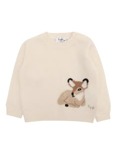 SWEATERComposition: 100% Virgin Wool Coquette Things To Buy, Deer Sweater, Baby Fits, Embroidered Crewneck, Kenzo Kids, Stella Mccartney Kids, Virtual Closet, Girly Outfits, Dream Clothes