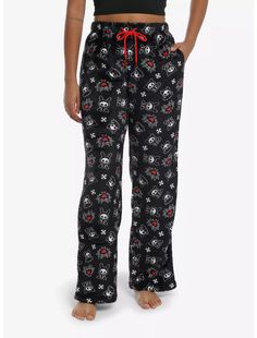 Skelanimals Characters Fuzzy Pajama Pants Scene Pajamas, Goth Pajamas, Monster High Pajama Pants, Fuzzy Pajama Pants, Skull Pants Pajamas, Skull Pants Pj, Skull Pajama Pants, Plus Size Hot, Cutesy Outfit