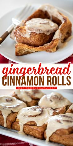 Cinnamon rolls are getting a festive upgrade. These Gingerbread Cinnamon Rolls, complete with Spiced Brown Butter Frosting, are a must-make, holiday breakfast treat. If you thought regular cinnamon rolls were good, just wait until you try these! Can Cinnamon Rolls Ideas, Cinnamon Rolls Ideas, Can Cinnamon Rolls, Gingerbread Cinnamon Rolls, Coffee Buns, Winter Baking Recipes, Brown Butter Frosting, Winter Baking, Savory Scones