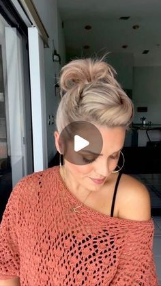 Easy Casual Hairstyles Updo, Easy Casual Hairstyles, Short Updo, Casual Hairstyles For Long Hair, Short Hair Updo Tutorial, Hairstyle Shorthair, Style Bob, Updo Tutorial, Burgundy Hair