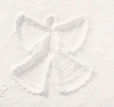 a snow angel made out of white powder