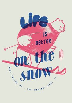 winter skiing poster