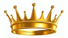 a golden crown is shown on a white background