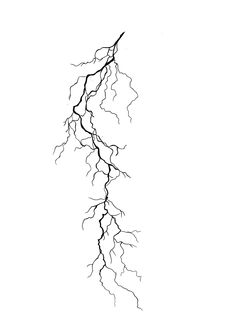 a black and white drawing of a lightning bolt