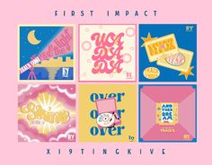 first impact poster by @xi9tingkive on twt Graphic Design Portfolio Book, Menu Design Inspiration, Online Scrapbook, Instagram Template Design, Instagram Inspiration Posts, Learning Graphic Design, Brand Color Palette, Social Media Design Inspiration, Graphic Design Lessons