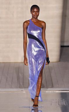 Contrast Frame Sequin Gown By David Koma | Moda Operandi 2022 Runway, London Fashion Weeks, Royal Ballet, David Koma, Spring Summer 2022, Sparkly Dress, Runway Collection, Fashion Show Collection, Summer 2022