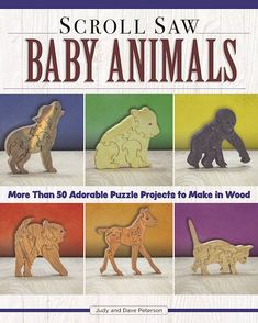 the book cover for scrolls saw baby animals