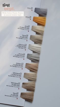 Different Blonde Toners, Wells Toner Chart, Wella Formulas Blondes, Wella Color Formulas Blondes, Wella Color Formulas, Blonde Toner Shades