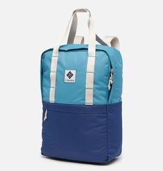 Blue Backpack With Zipper Closure For Commuting, Blue Multifunctional Large Capacity Backpack, Columbia Backpack, Blue Tote Backpack For On-the-go, Blue Standard Backpack For On-the-go, Purple Lotus, Back To School Bags, Blue Travel Backpack With Anti-theft Pocket, Unisex Backpack