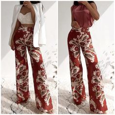 Zara Linen Pant Printed Floral Red Size Nwt Size Xs Or Medium Or Xl No Trades New With Tag Patterns May Vary Red Non-stretch Summer Pants, Trendy Red Wide Leg Pants For Spring, Chic Red Wide Leg Pants For Fall, Red Wide Leg Pants For Summer, Chic Red Bottoms For Spring, Red Wide-leg Pants For Fall, Chic Red Spring Bottoms, Fitted Floral Print Wide Leg Pants, Elegant High Waist Floral Print Bottoms