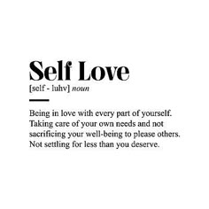 an advertisement for self love with the words being in love with every part of yourself