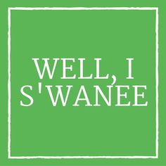 the words well, i s'wane are in white on a green background