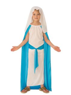 Kids Mary Costume - costumes.com Mary Costume, The Blessed Mother, Christian Traditions, Unisex Baby Clothes, Preschool Outfits, Matching Accessories, Blessed Mother, Mother Mary, Nativity Scene