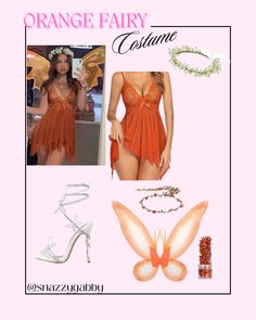 an orange fairy costume is featured in the magazine's cover story, with accessories and jewelry