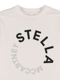 Front printed panel Stella Mccartney Kids, Jersey T Shirt, Stella Mccartney, Printed Cotton, T-shirt, T Shirt, White