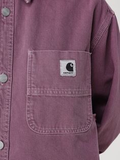 Jacket CARHARTT WIP Woman color Pink Carhartt Wip Jacket, Pink Carhartt, Women Carhartt, Pink Jacket, Italian Fashion Designers, Carhartt Wip, Italian Fashion, Woman Colour, Patch Pocket