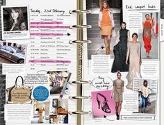 a page in a fashion book with pictures and text