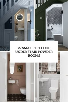 small yet cool under stair powder rooms