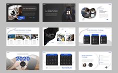 the powerpoint presentation is designed to look like it has been created in blue and white