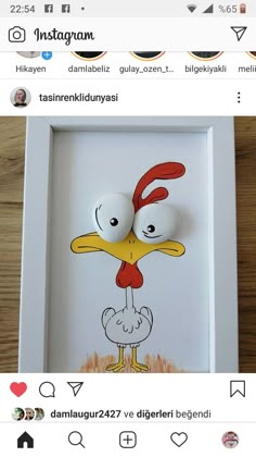 an image of a chicken in a frame