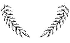 a black and white drawing of leaves