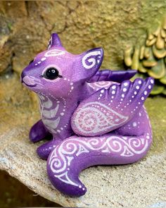 Winged Cat, Crochet Ideas, Purple, Crochet