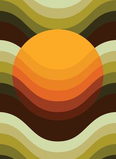 the house manchester album cover with an orange ball in front of wavy green and brown lines