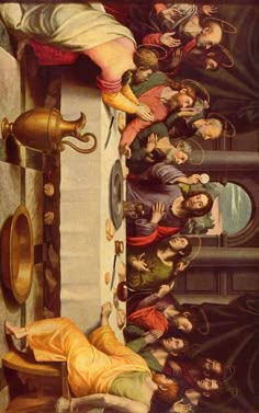 the last supper of jesus is depicted in this painting