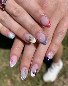 Taylor Swift Nails Short, Fearless Nails Taylor Swift, Fearless Nails, Taylor Swift Eras Nails, Taylor Swift Nail Art, Eras Tour Nails