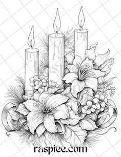 Christmas Drawings Beautiful, Christmas Wedding Nails, Tattoo Coloring Pages, Merry Christmas Coloring Pages, Xmas Drawing, Soothing Nature, Christmas Sketch, Christmas Colouring, Tattoo Coloring Book