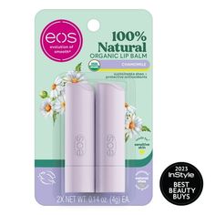 Discover a lip balm thats 100% natural, organic, and delicious. Our all-natural Chamomile flavor tastes like a cup of tea with a spritz of bright lemon. eos USDA Certified Organic, dermatologist-recommended lip balm is formulated for sensitive skin and made with soothing shea butter, weightless coconut oil, and protective antioxidants. eos lip balms use sustainably sourced ingredients that provide all-day moisture and are sure to leave your lips feeling buttery smooth, hydrated, and with a delic Shea Butter Oil, Lip Tips, Lip Balm Stick, Lip Tutorial, Eos Lip Balm, Lip Makeup Tutorial, Best Lip Balm, Organic Lip Balm, Natural Lip Balm