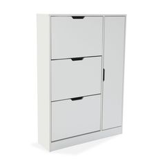 a white cabinet with two drawers on it