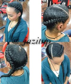 Protective Cornrows, Two Cornrow Braids, Kids Hairstyles For Wedding, Style Braids, Feed In Braids Hairstyles, Feed In Braid