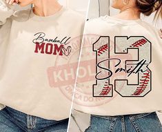 Personalized Baseball Mom Shirt, Faux Glitter Shirt, Custom Baseball Player Shirt, Game Day Baseball Sweatshirt, Baseball Season Shirt NOTE ☑️This is a standard unisex size Comfort Colors Tee. For an oversized tee, please size up. If you are looking for an oversized "T-shirt Dress" look, we recommend sizing up 2 sizes. Please review the size chart to ensure you receive the fit you want. ☑️Actual color may be slightly different from the image due to different monitor and light effects. ☑️We do no Baseball Mom Shirts Ideas, Baseball Shirt Ideas, Baseball Girlfriend Shirts, Cooler Weather Outfits, Baseball Things, Baseball Cricut, Baseball Mom Tshirts, Baseball Shirt Designs, Eleven Eleven