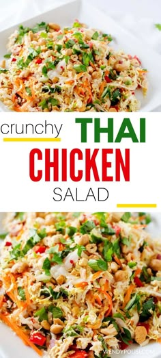 Easy Chopped Salad, Main Course Salad, Chopped Salads, Dinner Recipes Healthy Low Carb, Thai Chicken Salad, Thai Salad, Healthy Low Carb Dinners, Thai Salads, Eat Salad