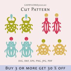 Beetle Earrings, Bug Earrings, Svg Shapes, Circuit Machine, Cricut Earrings, Perfect Pictures, Insect Jewelry, Cricut Creations, Digital Svg