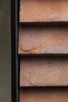 a close up view of some rusted metal