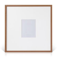 a white and brown frame with a square in the middle on a white background,