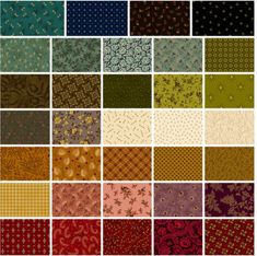 many different patterns and colors on fabric