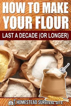 How To Store Flour, Proper Food Storage, Survival Storage, Vintage Homemaking, Diy Food Storage, Survival Food Storage, Emergency Planning, Emergency Preparedness Food, Canning Kitchen