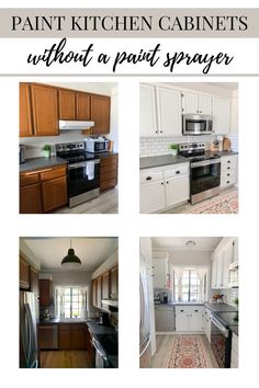 Paint cabinets kitchen before and after