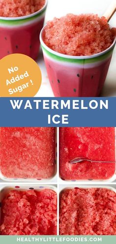 watermelon ice is so easy to make and delicious