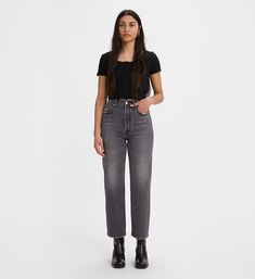 Ribcage Straight Ankle Women's Jeans - Black | Levi's® US Levis Ribcage Jeans, Levis Ribcage Straight, Ribcage Jeans, Levis Ribcage, Levis Women, Women Denim Jeans, Jeans Black, Ankle Jeans, Rib Cage