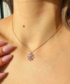 This 24K gold filled crystal lavender daisy necklace  is handcrafted with gold-filled goodness! Harness your inner-flower child & wear it as your everyday staple or layer it up with some of our other sweet necklaces. Gold Flower Necklace, Sweet Necklace, Daisy Necklace, Lavender Flower, Necklace Crystal, Crystal Flower, Gold Flower, Lavender Flowers, Necklace Dainty