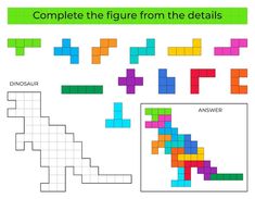 a crossword puzzle with different colors and shapes