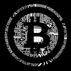 a bitcoin printed on a black background